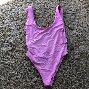 Low back, high leg one piece Bathing Suit!